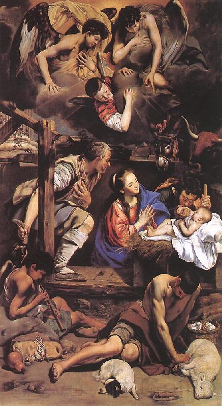 MAINO, Fray Juan Bautista Adoration of the Shepherds sg Spain oil painting art
